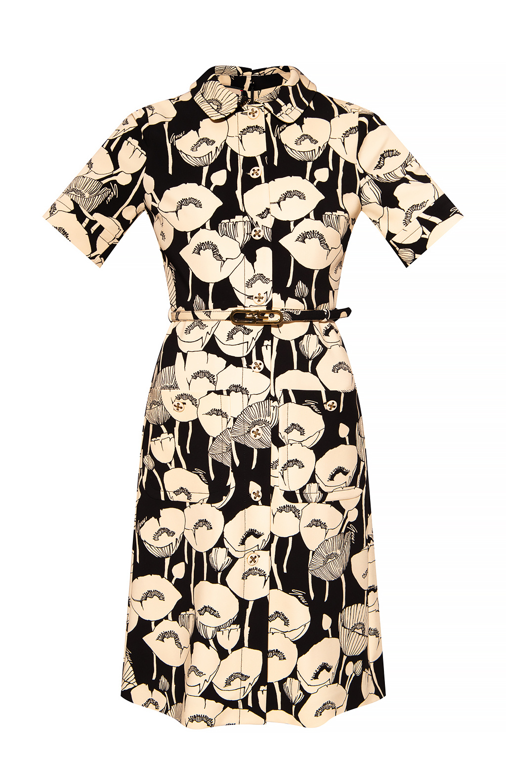 Floral print dress Gucci - gucci ace embroidered bees and stars